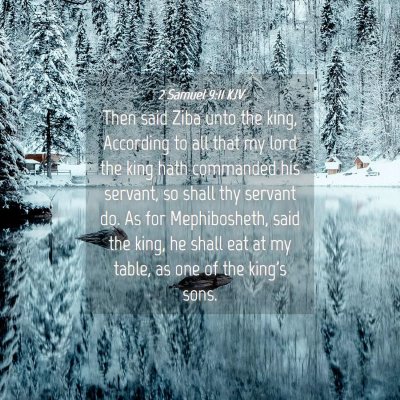 Picture 04 - 2 Samuel 9:11 KJV - Then said Ziba unto the king, According to all - Bible Verse Picture