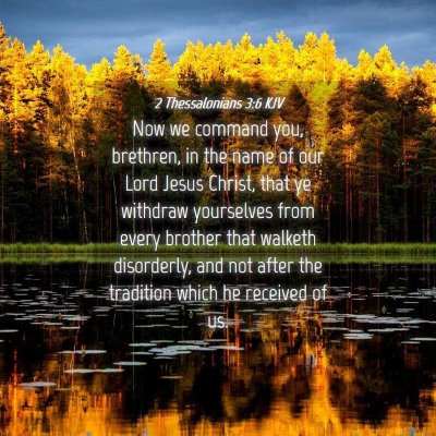 Picture 04 - 2 Thessalonians 3:6 KJV - Now we command you, brethren, in the name of our - Bible Verse Picture