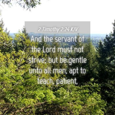 Picture 04 - 2 Timothy 2:24 KJV - And the servant of the Lord must not strive; but - Bible Verse Picture