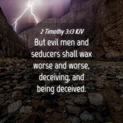 Picture 04 - 2 Timothy 3:13 KJV - But evil men and seducers shall wax worse and - Bible Verse Picture