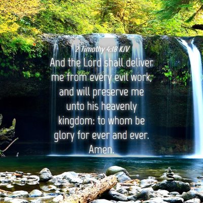 Picture 04 - 2 Timothy 4:18 KJV - And the Lord shall deliver me from every evil - Bible Verse Picture
