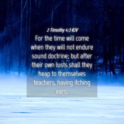 Picture 04 - 2 Timothy 4:3 KJV - For the time will come when they will not endure - Bible Verse Picture