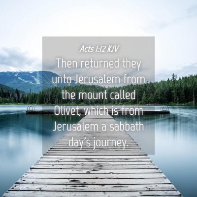 Picture 04 - Acts 1:12 KJV - Then returned they unto Jerusalem from the mount - Bible Verse Picture