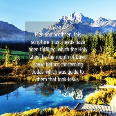 Picture 04 - Acts 1:16 KJV - Men and brethren, this scripture must needs have - Bible Verse Picture
