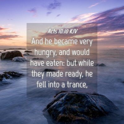 Picture 04 - Acts 10:10 KJV - And he became very hungry, and would have eaten: - Bible Verse Picture