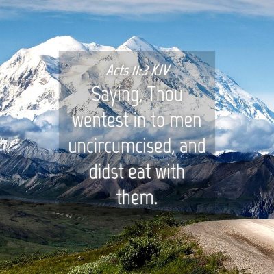 Picture 04 - Acts 11:3 KJV - Saying, Thou wentest in to men uncircumcised, and - Bible Verse Picture