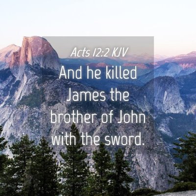 Picture 04 - Acts 12:2 KJV - And he killed James the brother of John with the - Bible Verse Picture