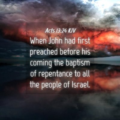 Picture 04 - Acts 13:24 KJV - When John had first preached before his coming - Bible Verse Picture