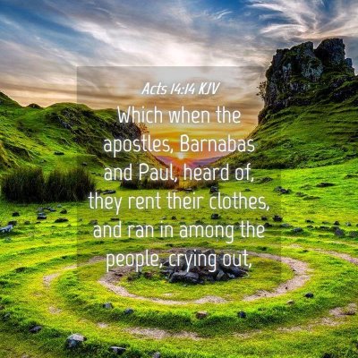 Picture 04 - Acts 14:14 KJV - Which when the apostles, Barnabas and Paul, heard - Bible Verse Picture