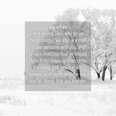 Picture 04 - Acts 14:15 KJV - And saying, Sirs, why do ye these things? We also - Bible Verse Picture