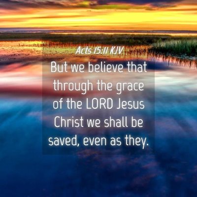 Picture 04 - Acts 15:11 KJV - But we believe that through the grace of the LORD - Bible Verse Picture