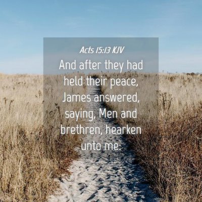 Picture 04 - Acts 15:13 KJV - And after they had held their peace, James - Bible Verse Picture