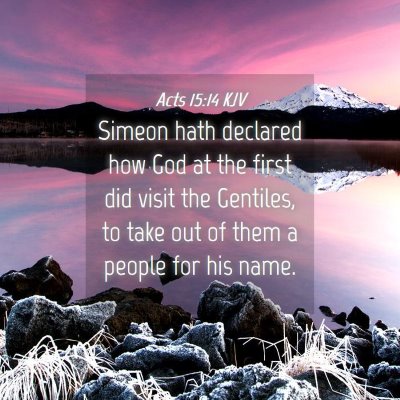 Picture 04 - Acts 15:14 KJV - Simeon hath declared how God at the first did - Bible Verse Picture