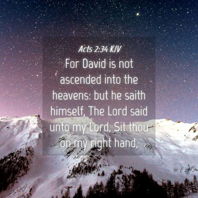 Picture 04 - Acts 2:34 KJV - For David is not ascended into the heavens: but - Bible Verse Picture