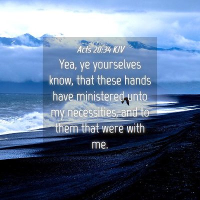 Picture 04 - Acts 20:34 KJV - Yea, ye yourselves know, that these hands have - Bible Verse Picture