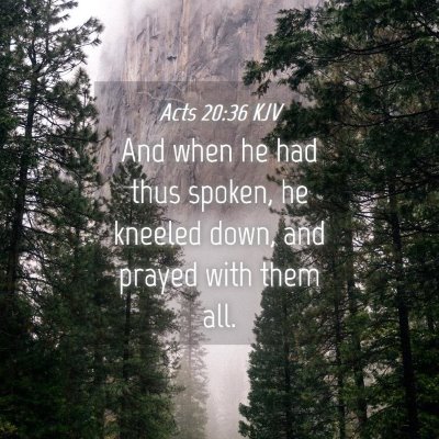 Picture 04 - Acts 20:36 KJV - And when he had thus spoken, he kneeled down, and - Bible Verse Picture