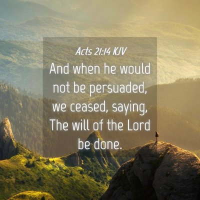 Picture 04 - Acts 21:14 KJV - And when he would not be persuaded, we ceased, - Bible Verse Picture