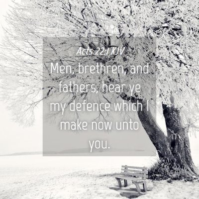 Picture 04 - Acts 22:1 KJV - Men, brethren, and fathers, hear ye my defence - Bible Verse Picture