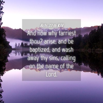 Picture 04 - Acts 22:16 KJV - And now why tarriest thou? arise, and be - Bible Verse Picture