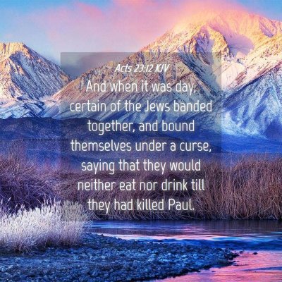 Picture 04 - Acts 23:12 KJV - And when it was day, certain of the Jews banded - Bible Verse Picture