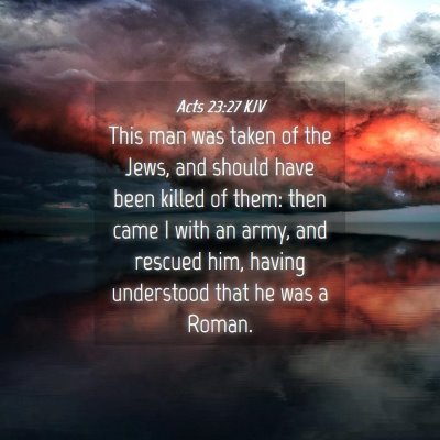 Picture 04 - Acts 23:27 KJV - This man was taken of the Jews, and should have - Bible Verse Picture
