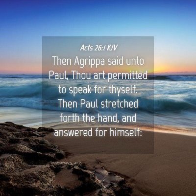 Picture 04 - Acts 26:1 KJV - Then Agrippa said unto Paul, Thou art permitted - Bible Verse Picture