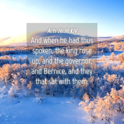 Picture 04 - Acts 26:30 KJV - And when he had thus spoken, the king rose up, - Bible Verse Picture