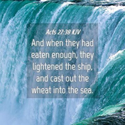 Picture 04 - Acts 27:38 KJV - And when they had eaten enough, they lightened - Bible Verse Picture