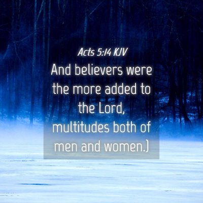 Picture 04 - Acts 5:14 KJV - And believers were the more added to the Lord, - Bible Verse Picture