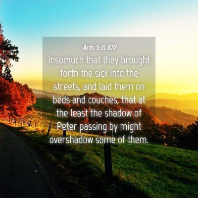 Picture 04 - Acts 5:15 KJV - Insomuch that they brought forth the sick into - Bible Verse Picture