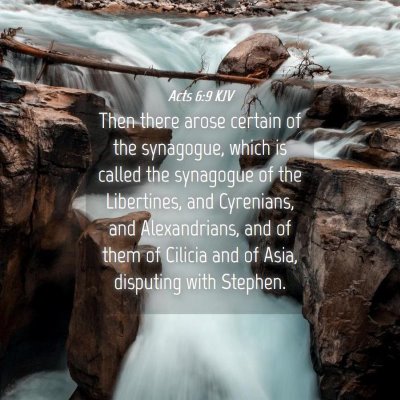 Picture 04 - Acts 6:9 KJV - Then there arose certain of the synagogue, which - Bible Verse Picture