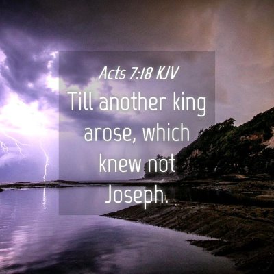 Picture 04 - Acts 7:18 KJV - Till another king arose, which knew not - Bible Verse Picture