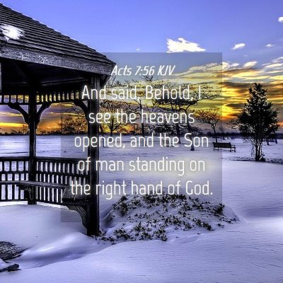 Picture 04 - Acts 7:56 KJV - And said, Behold, I see the heavens opened, and - Bible Verse Picture