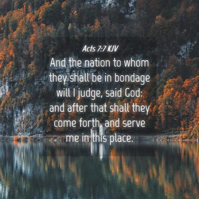 Picture 04 - Acts 7:7 KJV - And the nation to whom they shall be in bondage - Bible Verse Picture