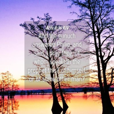 Picture 04 - Acts 8:34 KJV - And the eunuch answered Philip, and said, I pray - Bible Verse Picture