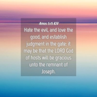 Picture 04 - Amos 5:15 KJV - Hate the evil, and love the good, and establish - Bible Verse Picture