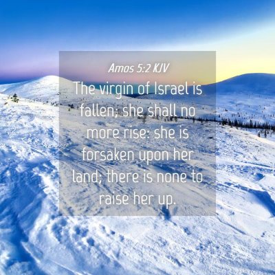 Picture 04 - Amos 5:2 KJV - The virgin of Israel is fallen; she shall no more - Bible Verse Picture