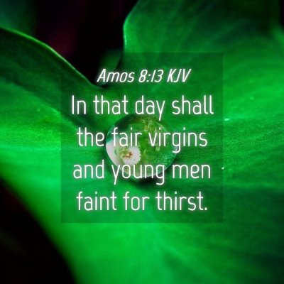 Picture 04 - Amos 8:13 KJV - In that day shall the fair virgins and young men - Bible Verse Picture