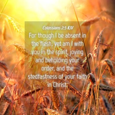 Picture 04 - Colossians 2:5 KJV - For though I be absent in the flesh, yet am I - Bible Verse Picture