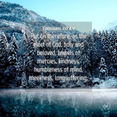 Picture 04 - Colossians 3:12 KJV - Put on therefore, as the elect of God, holy and - Bible Verse Picture