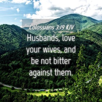 Picture 04 - Colossians 3:19 KJV - Husbands, love your wives, and be not bitter - Bible Verse Picture