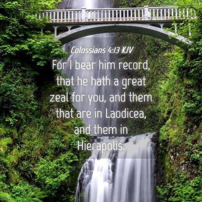 Picture 04 - Colossians 4:13 KJV - For I bear him record, that he hath a great zeal - Bible Verse Picture