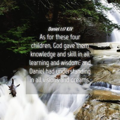 Picture 04 - Daniel 1:17 KJV - As for these four children, God gave them - Bible Verse Picture