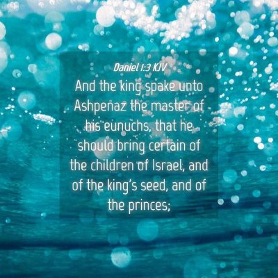 Picture 04 - Daniel 1:3 KJV - And the king spake unto Ashpenaz the master of - Bible Verse Picture