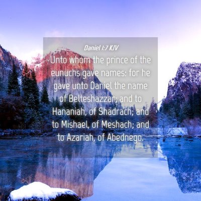 Picture 04 - Daniel 1:7 KJV - Unto whom the prince of the eunuchs gave names: - Bible Verse Picture