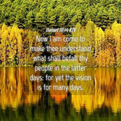 Picture 04 - Daniel 10:14 KJV - Now I am come to make thee understand what shall - Bible Verse Picture