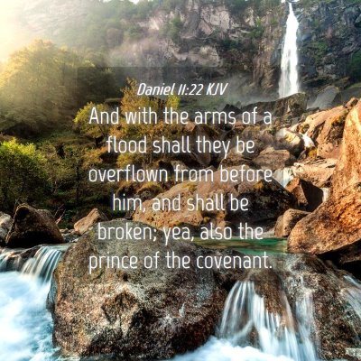 Picture 04 - Daniel 11:22 KJV - And with the arms of a flood shall they be - Bible Verse Picture