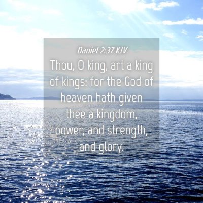 Picture 04 - Daniel 2:37 KJV - Thou, O king, art a king of kings: for the God of - Bible Verse Picture