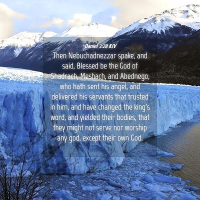 Picture 04 - Daniel 3:28 KJV - Then Nebuchadnezzar spake, and said, Blessed be - Bible Verse Picture