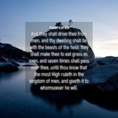 Picture 04 - Daniel 4:32 KJV - And they shall drive thee from men, and thy - Bible Verse Picture